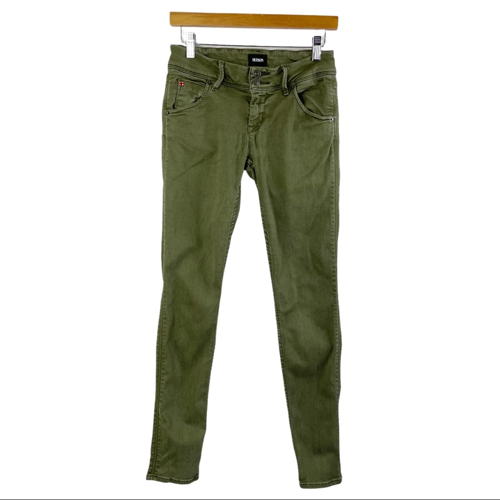 Hudson Army Green Size 26 Collin Flap Skinny Jeans
